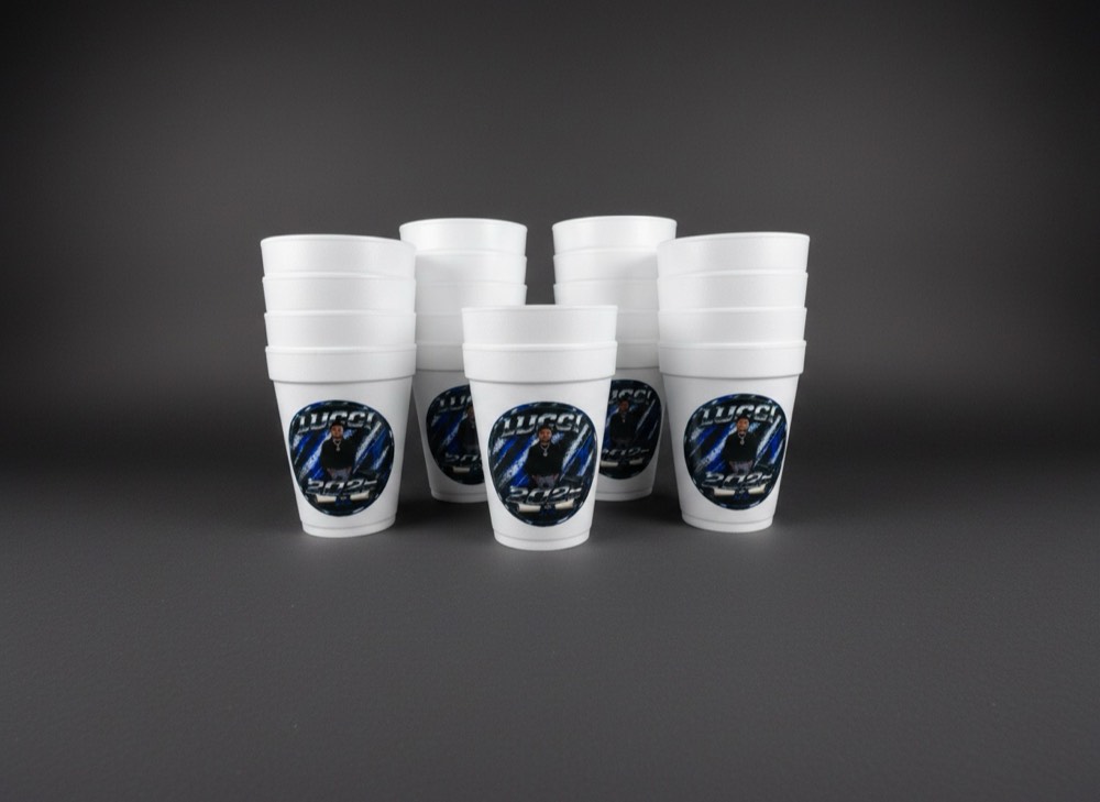 Custom printed foam cups